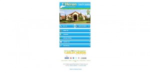 screenshot: Heron's mobile website