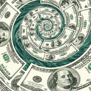 Money swirl photo illustration. Art: ©iStock.com/OGphoto