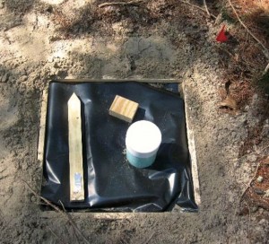 Figure 3. A freshly treated concrete slab plot, prior to concrete pouring. Photo: USFS