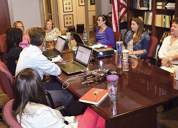 The NPMA’s member services team meets regularly to discuss priorities and solutions. Photo: NPMA