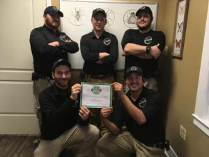 The On The Fly team displays its 2018 Angie's List Super Service Award. PHOTO: ON THE FLY PEST SOLUTIONS