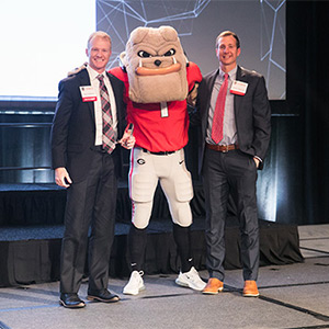 Brian Lunsford (left) and Brandon Lunsford on stage at the 2019 Bulldog 100 Celebration. PHOTO: INSPECT-ALL SERVICES