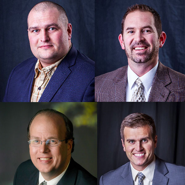 Pete Mueller (top left), Jeffery Waggoner (top right), Patrick Kelley (bottom left), Tom Mueller (bottom right)