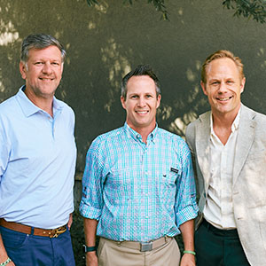 From left are Steven Splawn, CEO of Waynes; Eric Frye, president of Waynes; and Mikael Vinje, regional president of Anticimex North America. PHOTO: ANTICIMEX