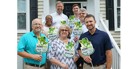Top row from left, Stuart Aust, Chris Aust. Middle row, from left, Karen Bradford and Matt Whiting. Bottom row, from left, Mickey, Denise and Matthew Ferrell. PHOTO: THE AUST GROUP
