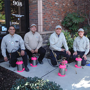 From left are California Pest Management's Alex Ramirez, Josh Alvarez, Jorge Sanchez and Derek Harmon-Wong. PHOTO: CALIFORNIA PEST MANAGEMENT