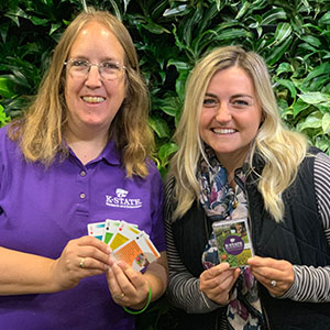 From left are Frannie Miller and Brooke Garcia, co-authors of the K-State IPM card deck. PHOTO COURTESY OF FRANNIE MILLER