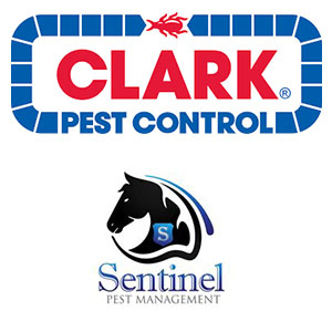 LOGOS: CLARK PEST CONTROL, SENTINEL PEST MANAGEMENT