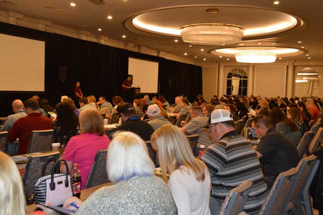 ServicePro's Ka Tsu and Andy Deering welcomed attendees to ServSuite University 2020, which was held at the Westin Canal Hotel in New Orleans. PHOTO: DIANE SOFRANEC/PMP