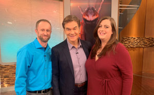 From left are Jeff White, Dr. Mehmet Öz and Katie Holley. IMAGE: BEDBUG CENTRAL