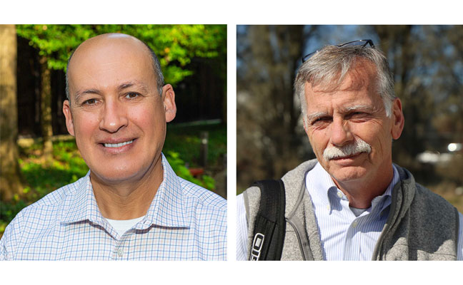 Dr. H. Ben Hamza, left, and Robert Albright