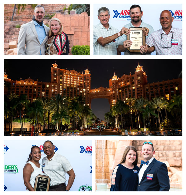 Moments captured from Arrow's recent top performers recognition trip in the Bahamas. PHOTO: ARROW EXTERMINATORS