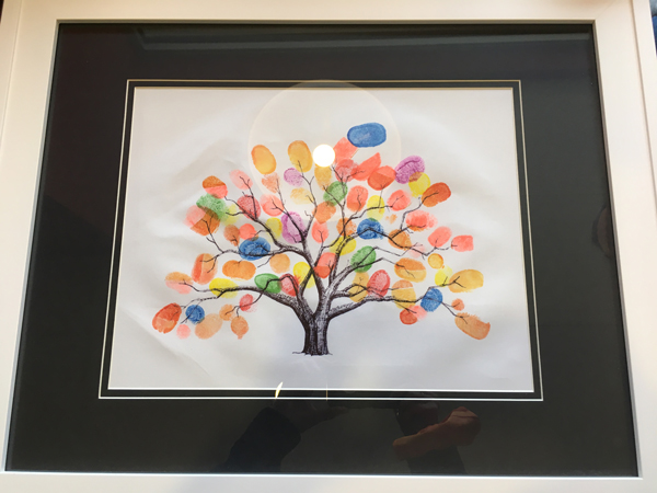 Thumbprint artwork from Georgia pest management professionals as a gift to the Jordan family. PHOTO: P.E.S.T. Relief International
