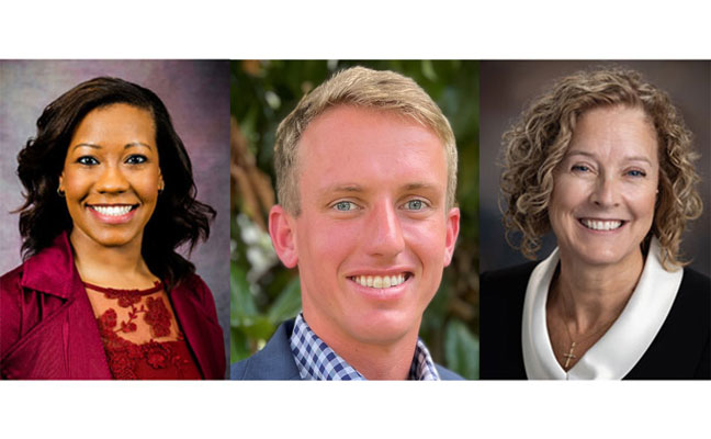 From left: Brittany Bailey, James Cooksey and Maria Miller