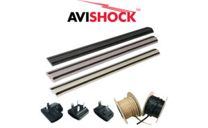 Graphic with Bird-X's Avishock logo and components