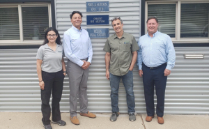 From Left to Right: Aly Silva-Mulgrew (President of Plunkett’s Pest Control), Alex Guzman (Conquest Pest Solutions), Mark Winston (Owner of Conquest Pest Solutions), Scott Steckel. Image: Plunkett’s Pest Control