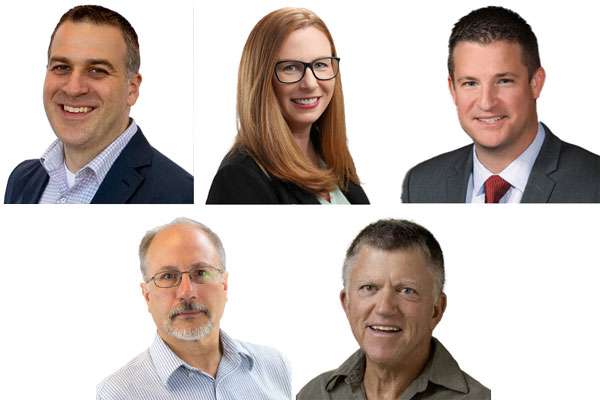 Rick Agajanian, Ashley Brown, Patrick Lynch, Terry Nagy and Rich Shevelow