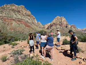 The guide kept the group informed along the tour. PHOTO: PMP STAFF