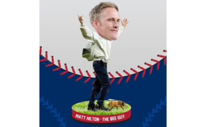 This is a rendering of the Matt Hilton Bobblehead, slated to ship in November. IMAGE: NATIONAL BOBBLEHEAD HALL OF FAME AND MUSEUM