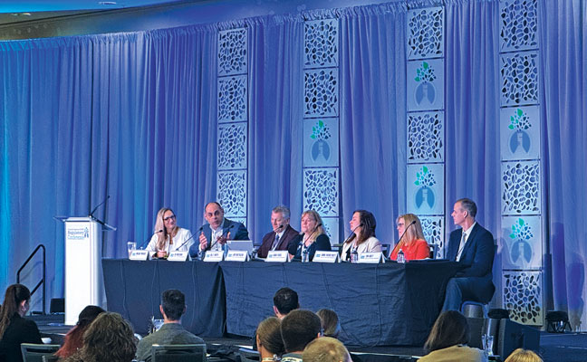 Leading the discussion of the Endangered Species Act and the Pesticide Registration Improvement Act at the 2024 RISE and CropLife America Regulatory Conference, the author, left, tackles tough questions with the U.S. Environmental Protection Agency's office of Pesticide Programs Director Ed Messina, and Division Directors Billy Smith, Jan Matuszko, Dava Vogel, Anne Overstreet and Tim Kiely. (Photo: RISE)