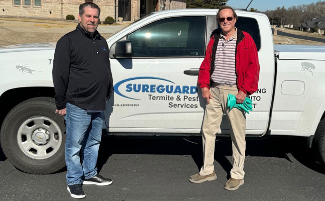Mike Houston, left, and Rusty Burgher. PHOTO: SUREGUARD LAWN & PEST SERVICES