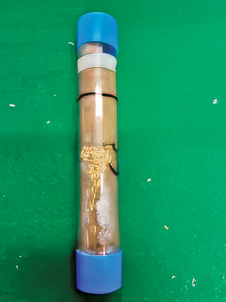 Fig. 3. An example of the new method tube test. (PHOTO: US DEPARTMENT OF AGRICULTURE FOREST SERVICE)