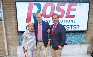 The Dold family lives by a motto: Integrity determines your identity. From left are Judy Dold, Bob “The Chief” Dold Sr. and Bob Dold Jr. (PHOTO: ROSE PEST SOLUTIONS)