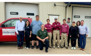 From left to right: Steve McKinzie, Aly Silva Mulgrew, Josh Flewelling, Jeff Zamzow, Gabriel Davis, Brady Sixkillers, Rodney Schump, Matt Froggatte, Chayanne Thomas, Kerri Cayo- Peterson, and Scott Steckel. (Photo courtesy of Plunkett's Pest Control)
