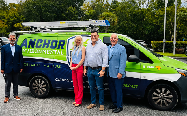 From left to right: Tim Pollard, Elizabeth Kuester, Karl Kuester and Kevin Burns. (Photo: Arrow Exterminators)