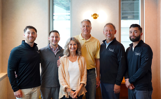 (Pictured left to right): Chris Aust, Dan Aust, Linette Bergmann, Sean Bergmann, Stuart Aust and Nick Aust. (Photo: The Aust Group)