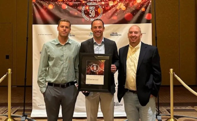 Left to right: Jeff Thompson (VP of marketing), Matt Mehr (president and co-founder), and Celso Chapparo, senior VP of finance. PHOTO COURTESY OF HAWX PEST CONTROL