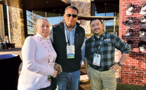 Repping the 414: Enjoying PestFest are, from left, Christina and Will White, co-owners of Nexus Pest Solutions in Milwaukee, Wis., with MGK Customer Service Manager Chee Lee. PHOTO: MGK