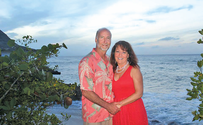 Jenkins and his wife, Kimberli, recently celebrated his birthday with a tropical getaway. PHOTO: RALEIGH JENKINS