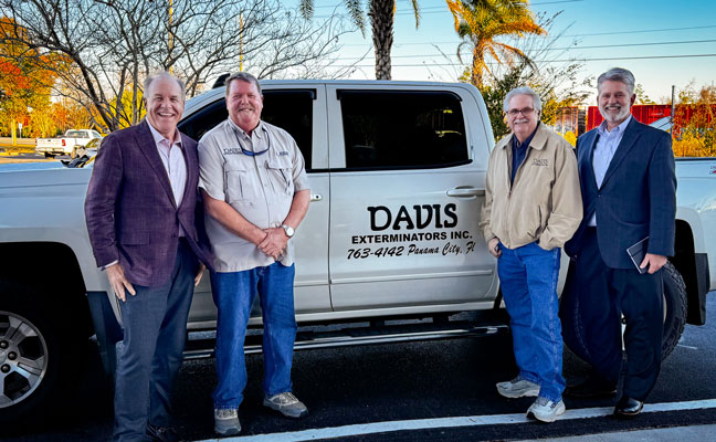 From left: Kevin Burns, Steve Davis, John Newman and Tim Pollard. PHOTO: ARROW EXTERMINATORS