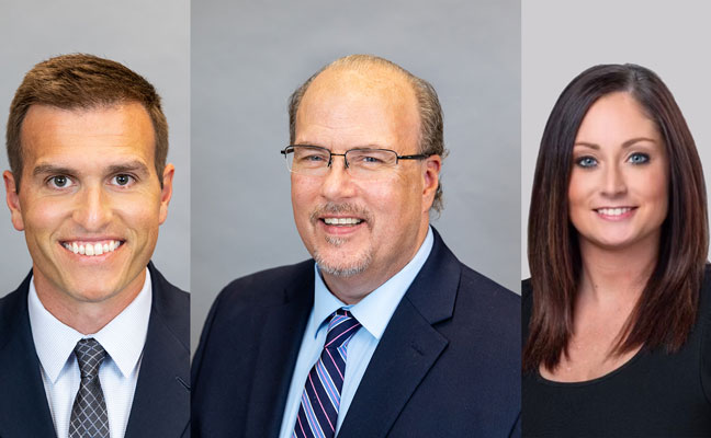 From left: Tom Mueller, Pat Kelley and Micah Page.