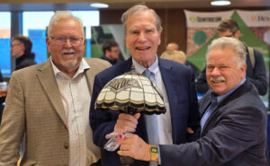 During the event, PMP Hall of Famers David Mueller, BCE (Class of 2019) and Bob Dold (Class of 2002), along with Greg Long, owner of Ace Pest Control, were honored for their dedication and commitment to the pest control industry. PHOTO: DOUG FOSTER