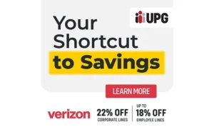"Shortcut to Savings" text for UPG