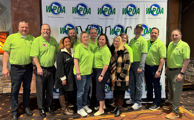Leadership team picture, from left: Gary Dady, Tom Fraser, Sara Knilans, Nathan Hall, Ingrid Lang, Matt Lang, Breanna Neerland, Dominique Stumpf, Dana Robb, Jeff Bourn, Jason Ganas and Jerry Lohr. PHOTO COURTESY OF THE WISCONSIN PEST CONTROL ASSOCIATION