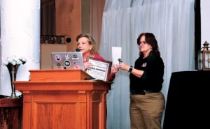 The 2025 Bobbie Terry Humanitarian Award went to Shelia Patterson, Patterson Pest Control, Queen City, Texas. PHOTO: FOSTER BRUSCA