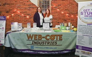 On the trade show floor, Web-Cote Industries introduced Women in Pest Control-branded glue board monitors, with a portion of the proceeds from each sale going back to the organization. PHOTO: WIPC