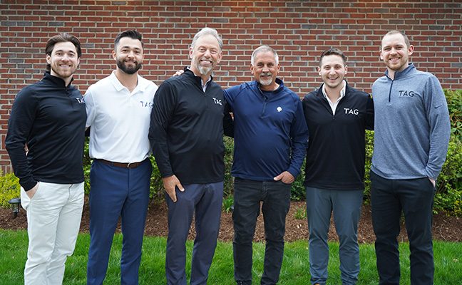 Chris Aust, Nick Aust, Stuart Aust, Fred Markowich, Dan Aust, and Jake Hart.