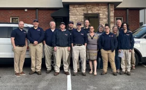 From left: Caleb Brown, Scott Anthony, Roger Roberts, Brand Patterson, Chris Taylor, Jason Singley, Jonathan Babb, Bridgette Hatch, Jeanette Denninger, Angel Kuhlman, Pam Hales, Chris Nethercott and Anthony Hoffman. PHOTO: ARROW EXTERMINATORS