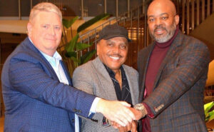 From left are BOM co-founders Jim Steed, Neighborly Pest Management, Roseville, Calif., Wayne Golden, GSquare Consulting, and PHOTO: BOM