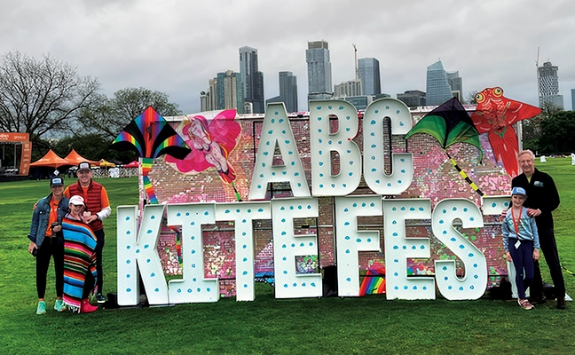 Bobby Jenkins (right), with his granddaughters and daughter and son-in-law (left). PHOTO: BOBBY JENKINS