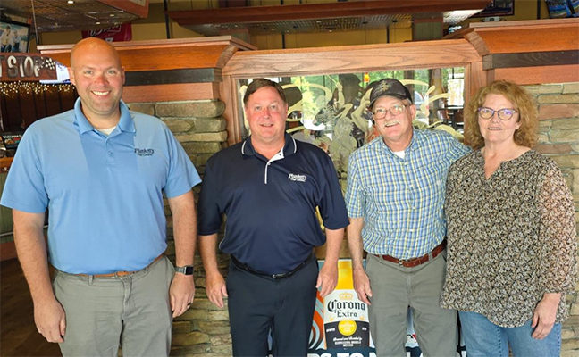 From left: Jason Foster, Scott Steckel, Bob Andrews and Deb Andrews. PHOTO COURTESY OF PLUNKETT'S PEST CONTROL