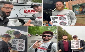 Thomas Pest employees celebrate "Best in Pest" award