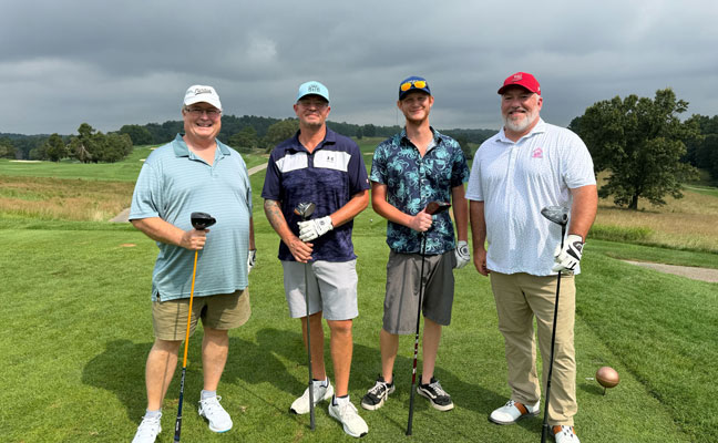 Team AAC won the golf event. From left are  Mike Corbitt (Veseris, retired), Tracy Sullivan (AAC), Steven Timmons (Reliable Exterminators) and Jack Searls (AAC). (Photo: IPMA)