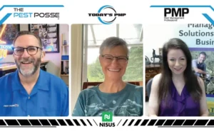 From left, the author and Drs. Nina Jenkins and Cisse Spragins discuss the deal on Today’s PMP, a program from Pest Posse TV.