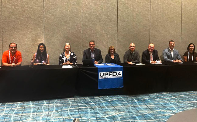 During the United Producers, Formulators and Distributors Association (UPFDA) fall membership meeting at PestWorld, members voted in David Arney, Envu; Ryan Klein, AMGUARD Environmental Technologies; and Susan Masciarelli, Web-Cote Industries, as new directors. IMAGE: PMP STAFF