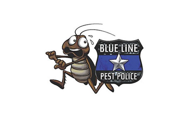 LOGO: BLUE LINE PEST POLICE